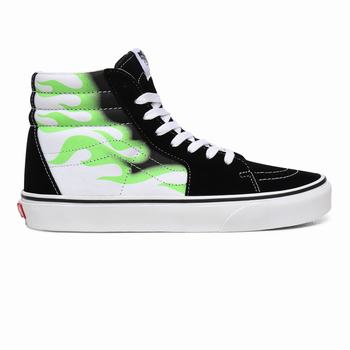 Férfi Vans Flame Sk8-Hi Magasszárú Cipő VA5408923 Fekete/Fehér